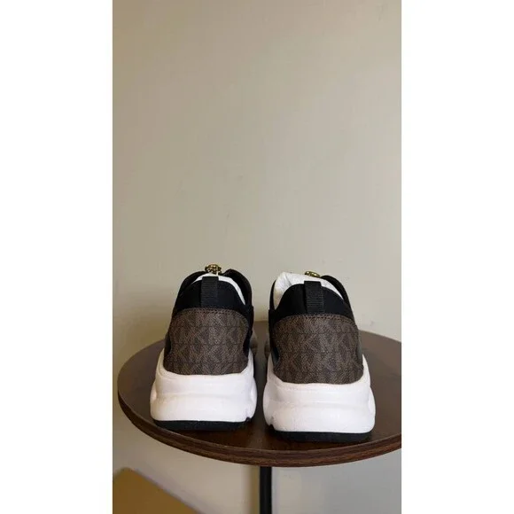 Michael Kors Women’s Sami Trainer Wedge Sneakers Black Multi 7 New With Box $129 - Picture 8 of 9